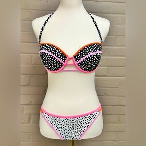 Victoria’s Secret print bikini 32DD & L bottom
